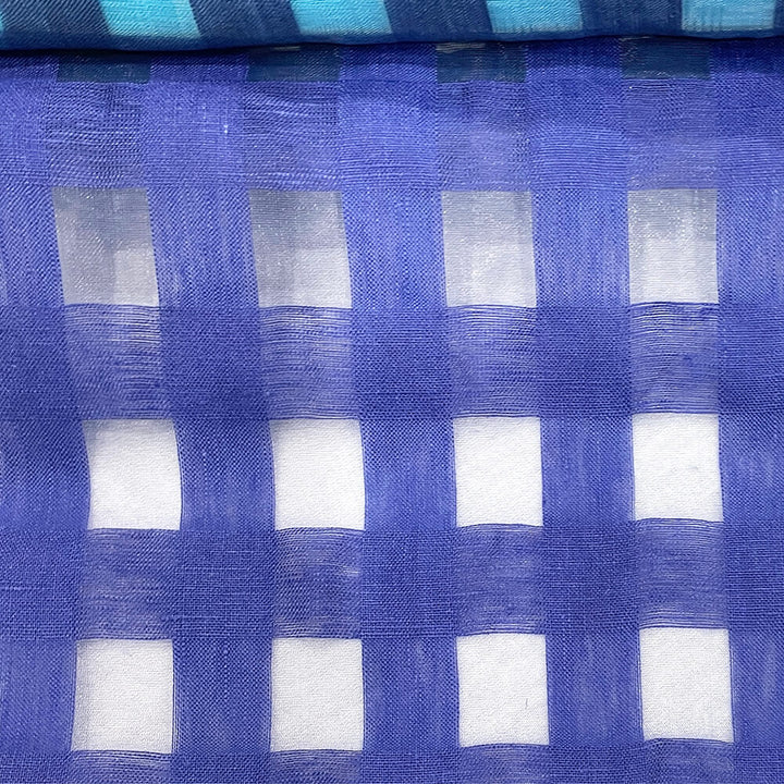 7 COLORS / Sheer Block Blend Linen / Drapery, Curtain, Costume, Apparel / Fabric by the Yard