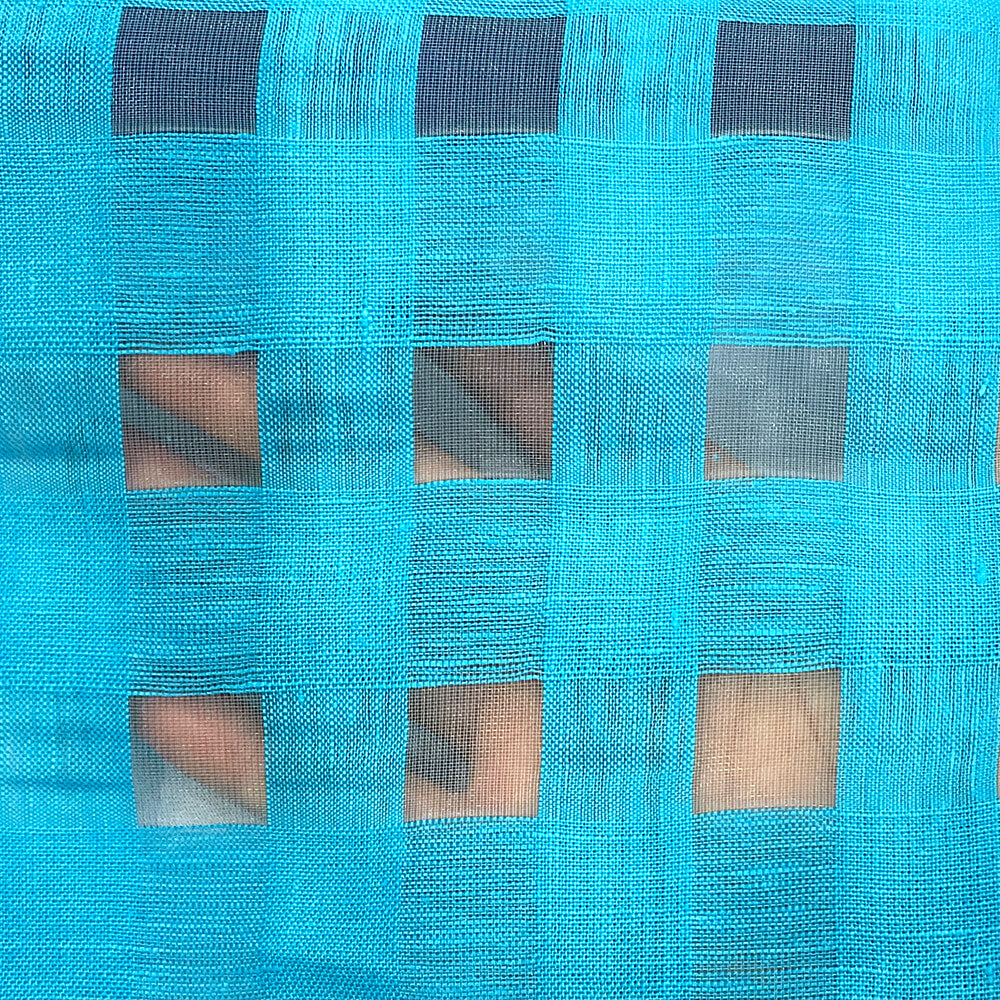 7 COLORI / Misto lino a blocchi velati / Tendaggi, Tende, Costumi, Abbigliamento / Tessuto tagliato su misura