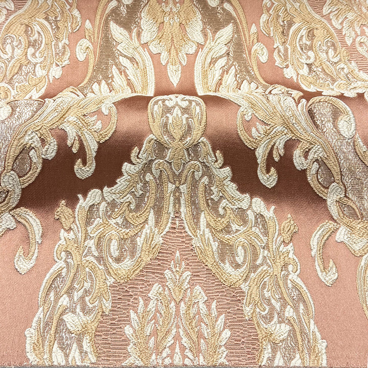 Eldenburg Blush Textured Damask Jacquard Brocade Fabric