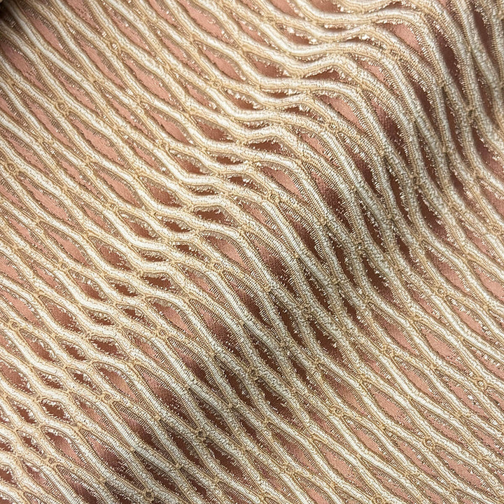 Montrelle Blush Textured Damask Jacquard Brocade Fabric