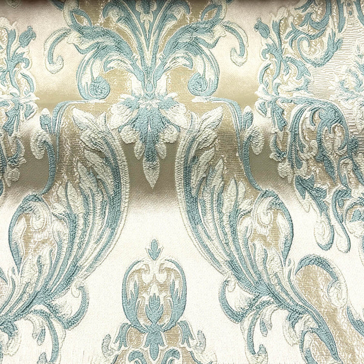 Eldenburg Sky Textured Damask Jacquard Brocade Fabric