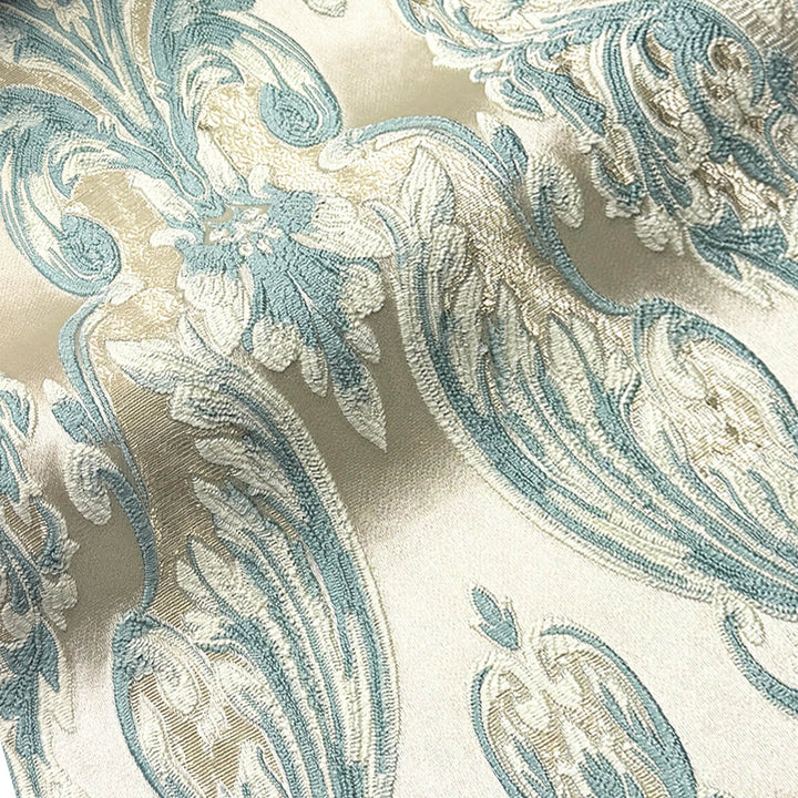 Eldenburg Sky Textured Damask Jacquard Brocade Fabric