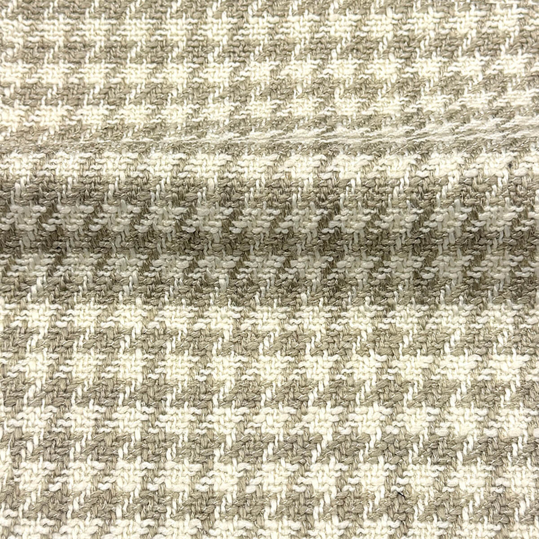 Ésvane Light Brown Small Houndstooth Chenille Fabric