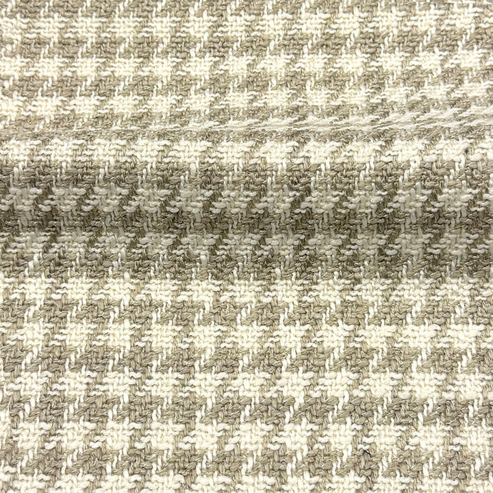 Ésvane Light Brown Small Houndstooth Chenille Fabric