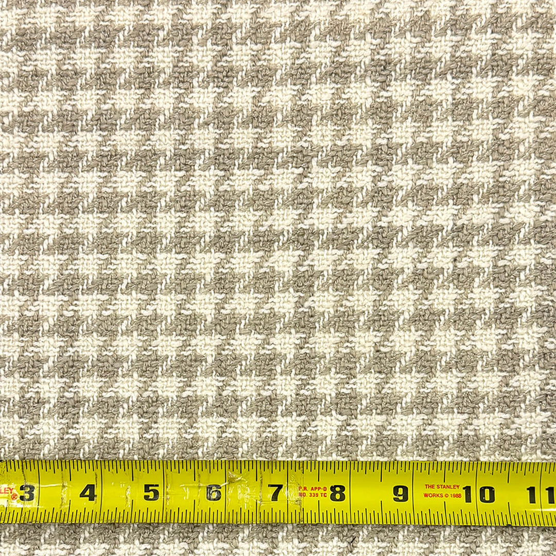 Ésvane Light Brown Small Houndstooth Chenille Fabric