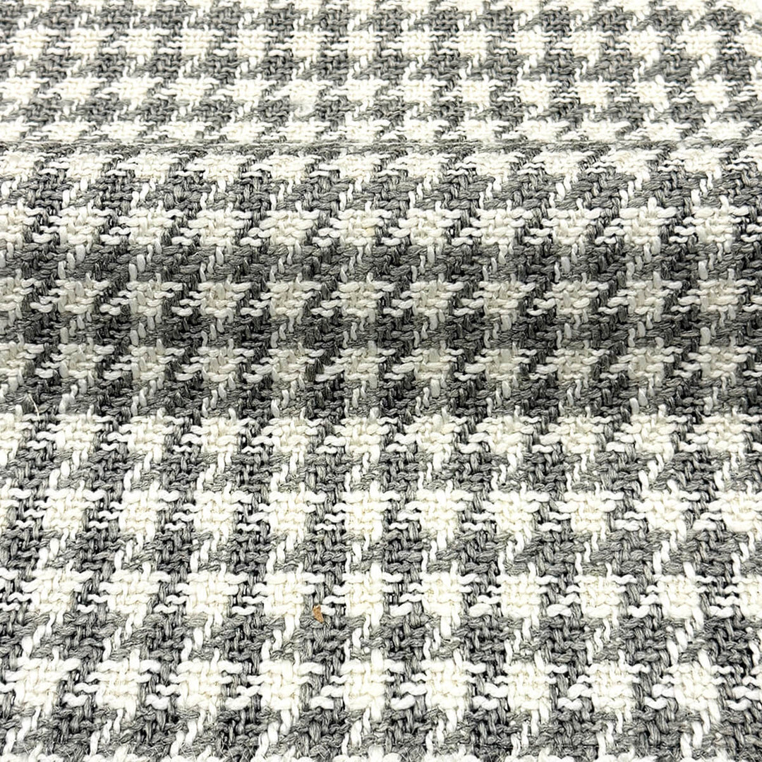 Ésvane Gray Small Houndstooth Chenille Fabric