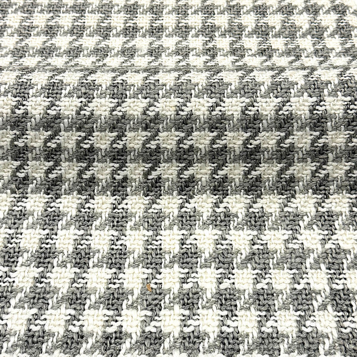 Ésvane Gray Small Houndstooth Chenille Fabric