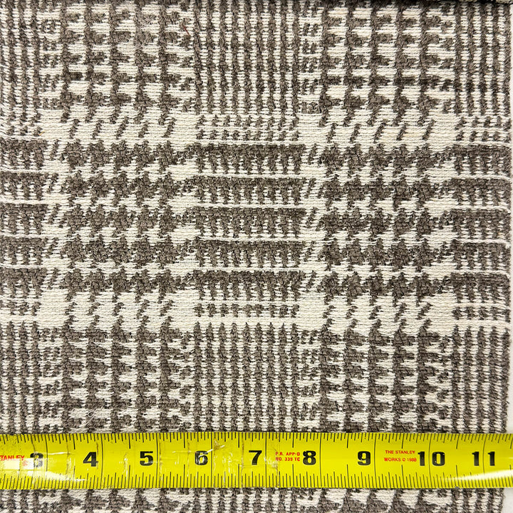 Virelle Brown Houndstooth Chenille Fabric