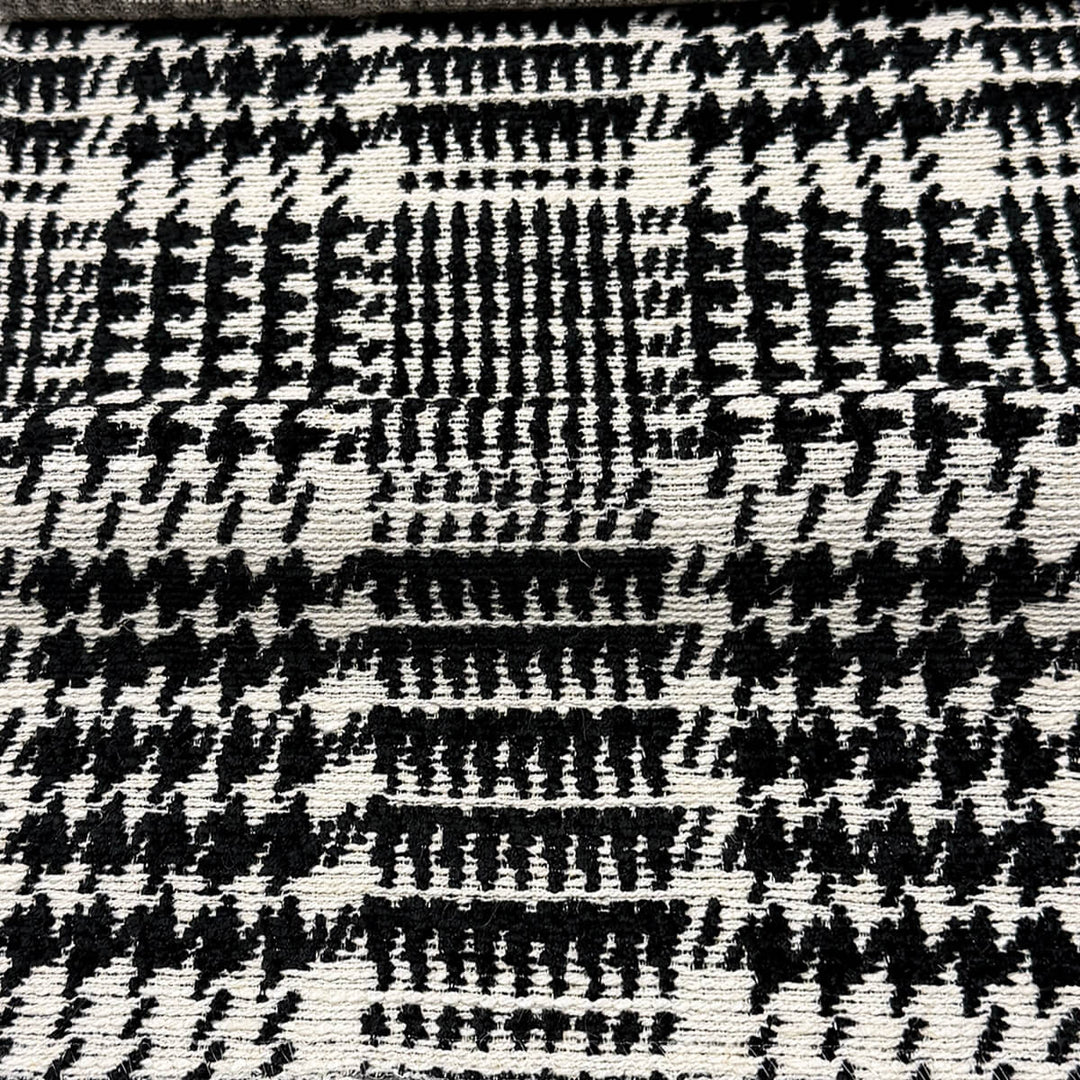Virelle Black Houndstooth Chenille Fabric