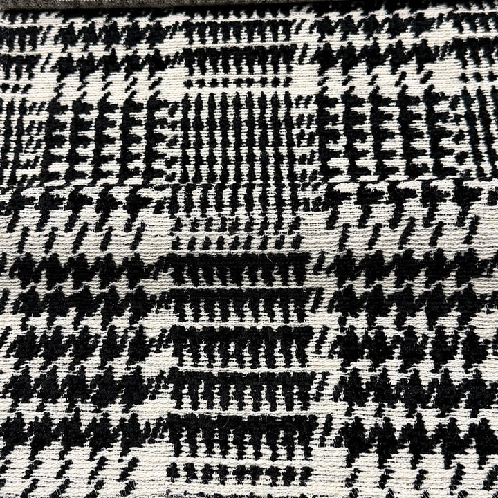 Virelle Black Houndstooth Chenille Fabric