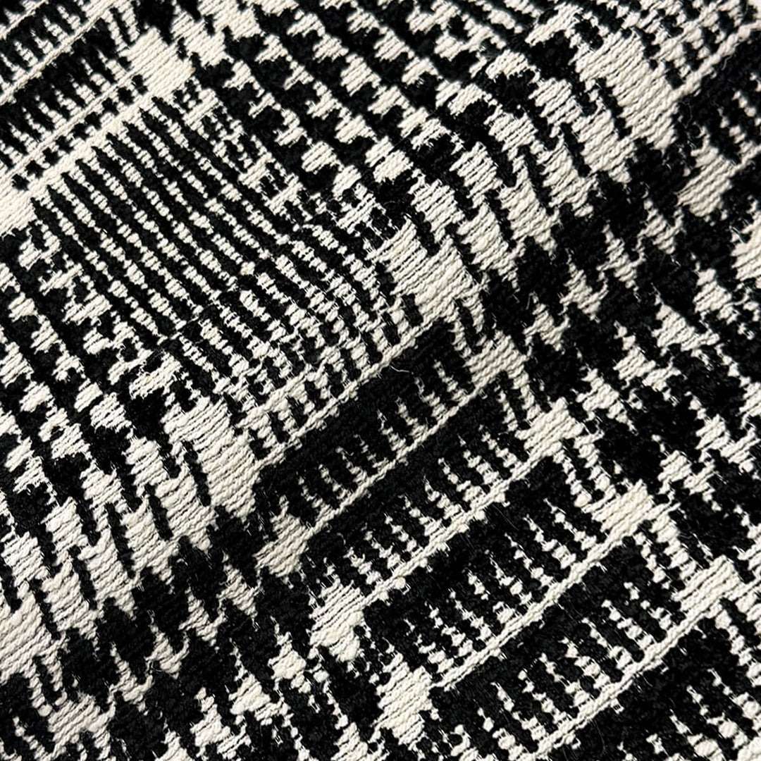 Virelle Black Houndstooth Chenille Fabric