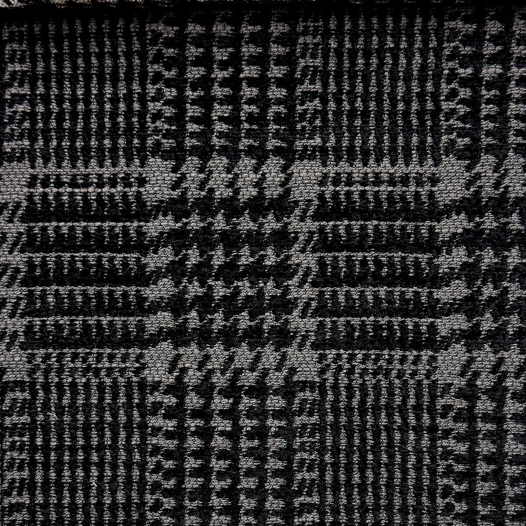 Virelle Ebony Houndstooth Chenille Fabric