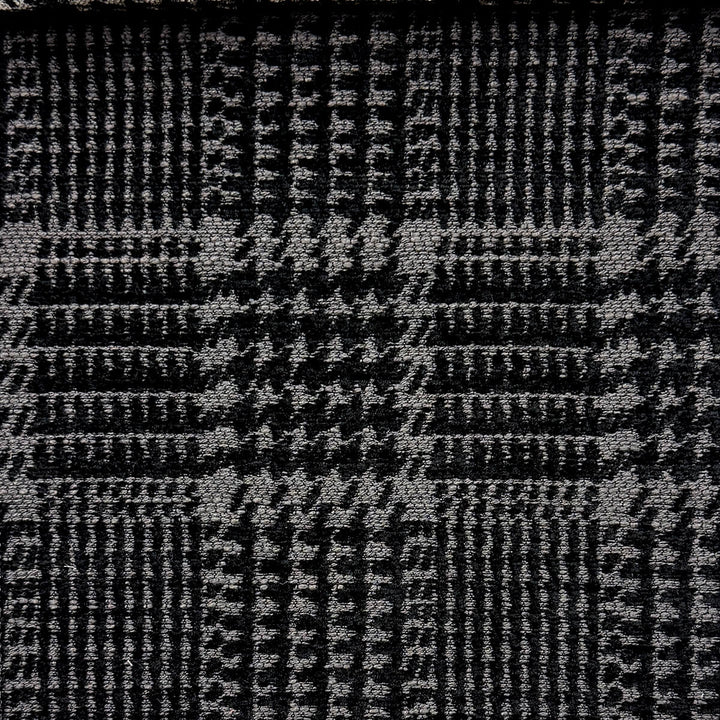 Virelle Ebony Houndstooth Chenille Fabric