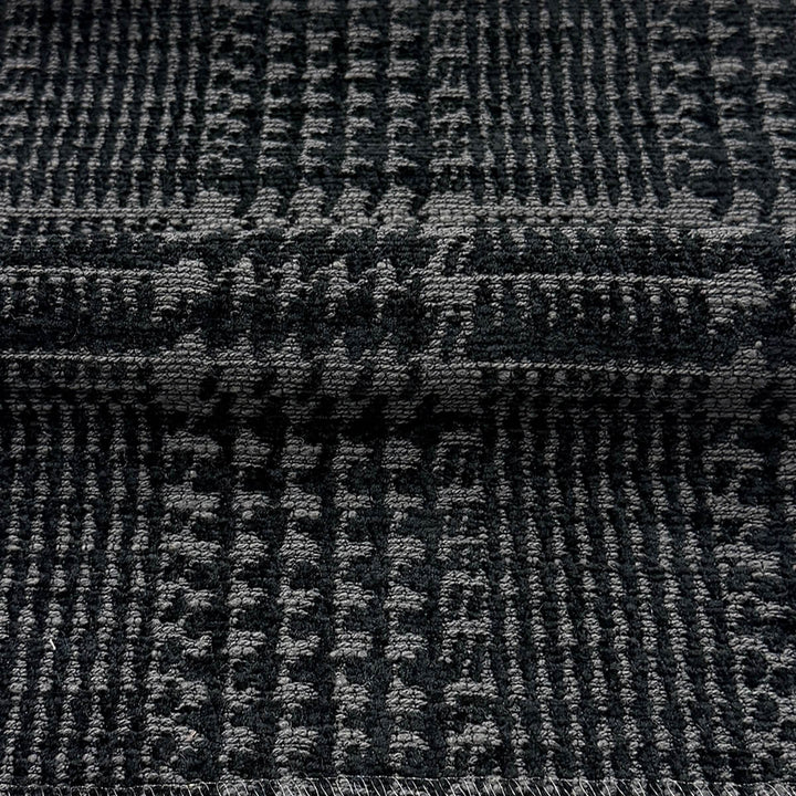 Virelle Ebony Houndstooth Chenille Fabric