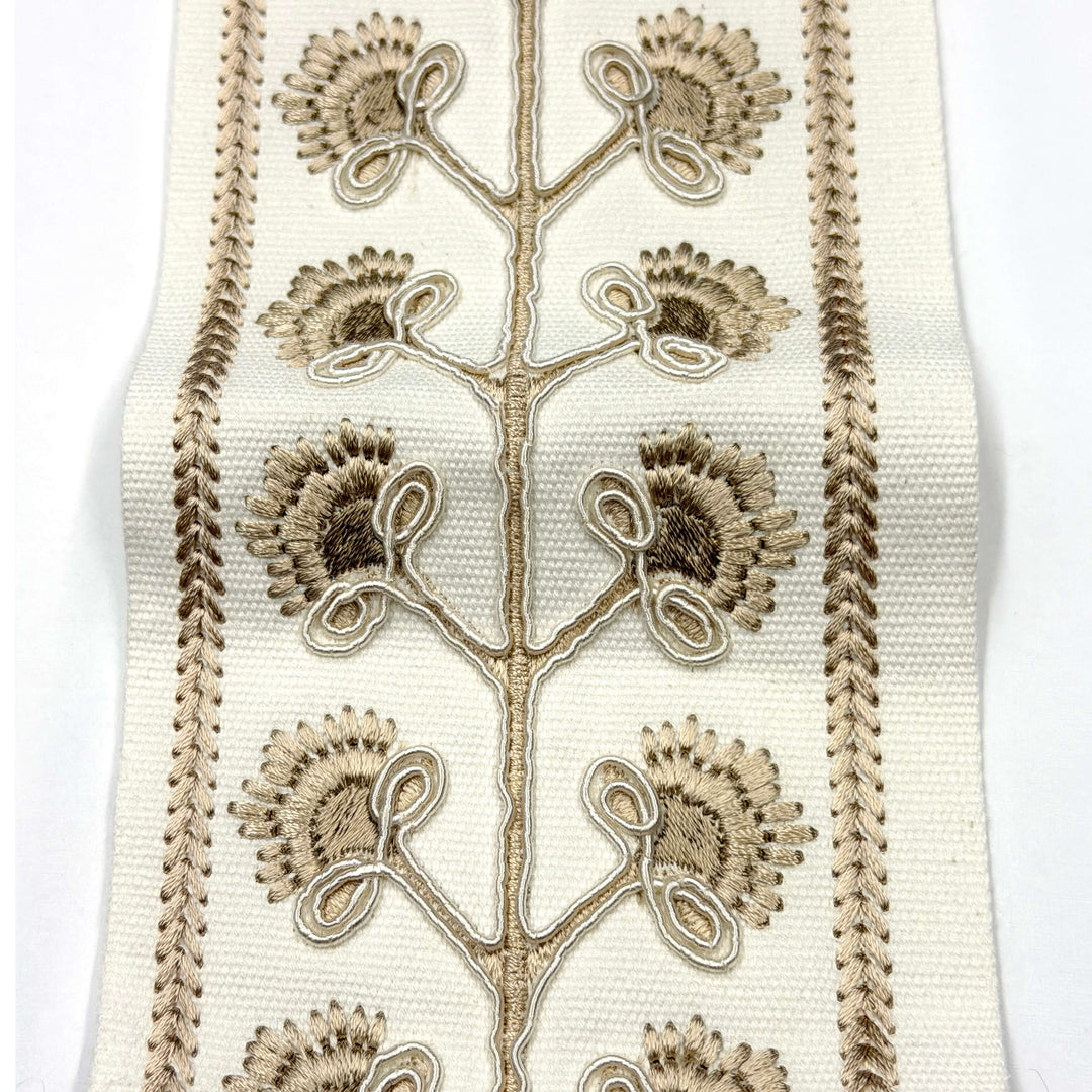 3 YARDS / 4 COLORS / Tessira 4 inch Wide Decorative Embroidery Ribbon Tape Trim