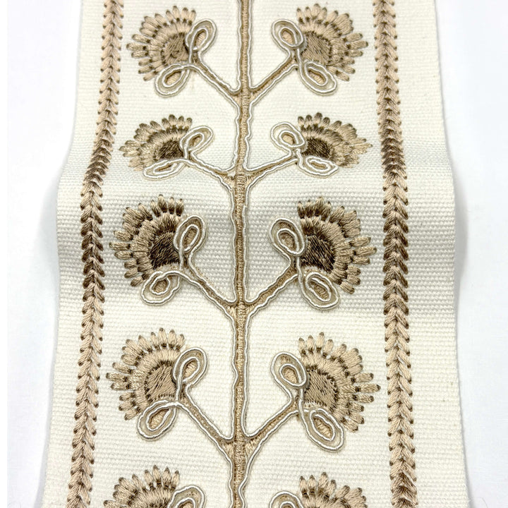 3 YARDS / 4 COLORS / Tessira 4 inch Wide Decorative Embroidery Ribbon Tape Trim