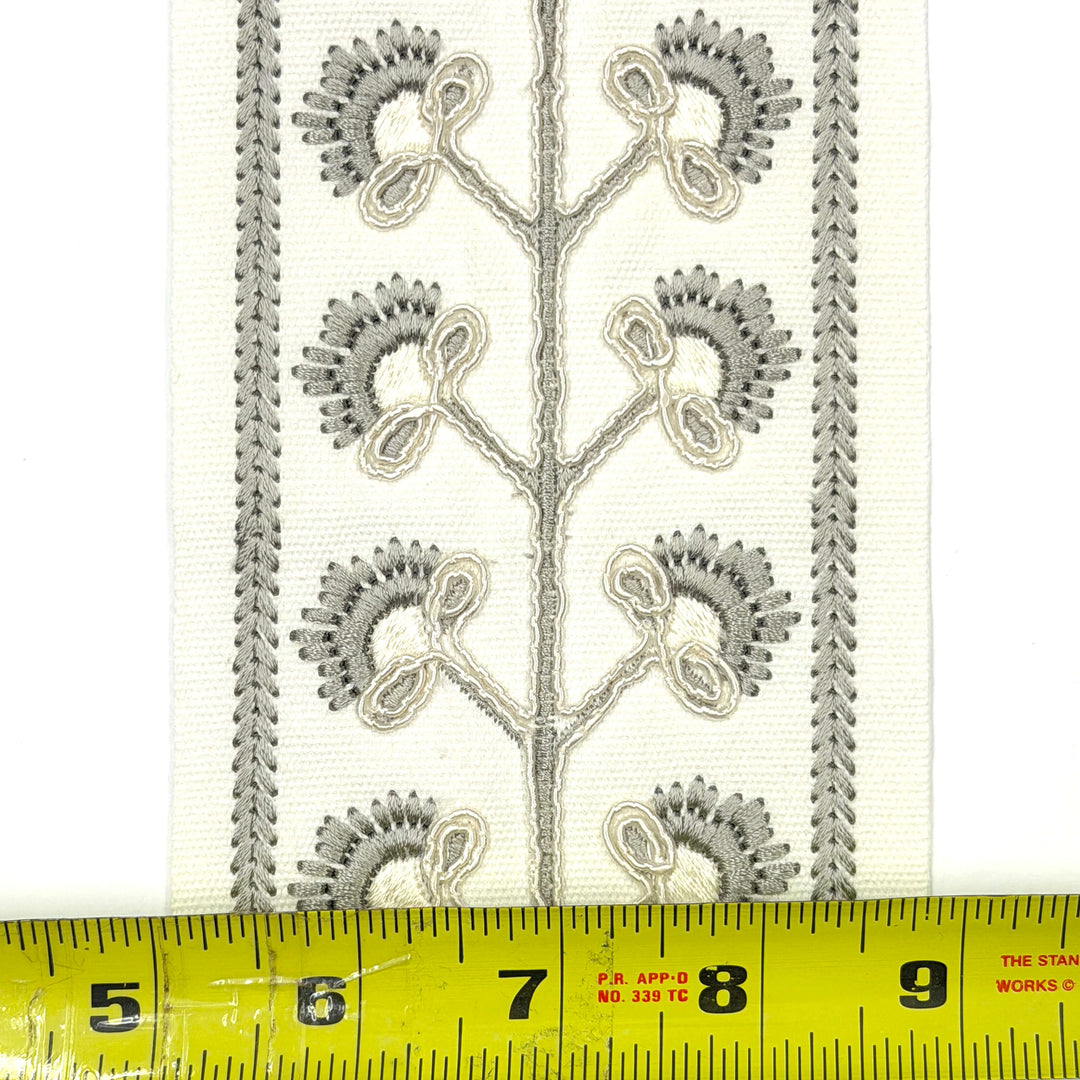 3 YARDS / 4 COLORS / Tessira 4 inch Wide Decorative Embroidery Ribbon Tape Trim