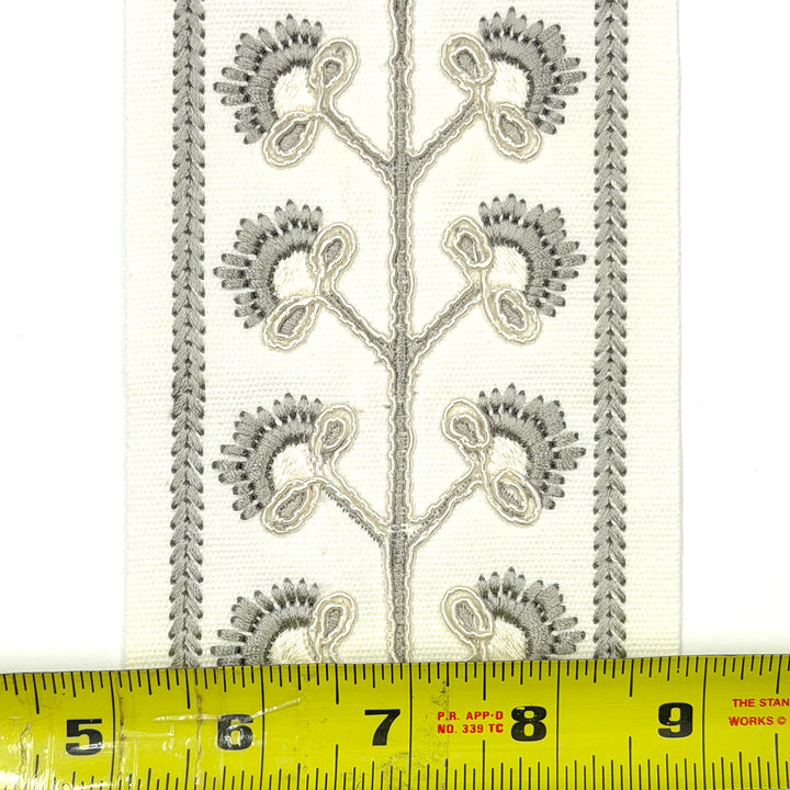 3 YARDS / 4 COLORS / Tessira 4 inch Wide Decorative Embroidery Ribbon Tape Trim