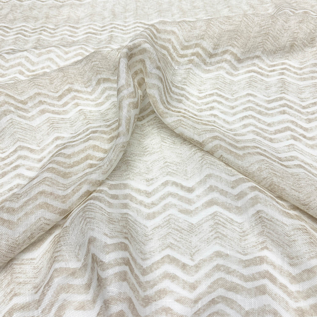 Ethnic Embroidery Geometric Trellis Voile Batiste Sheer Fabric