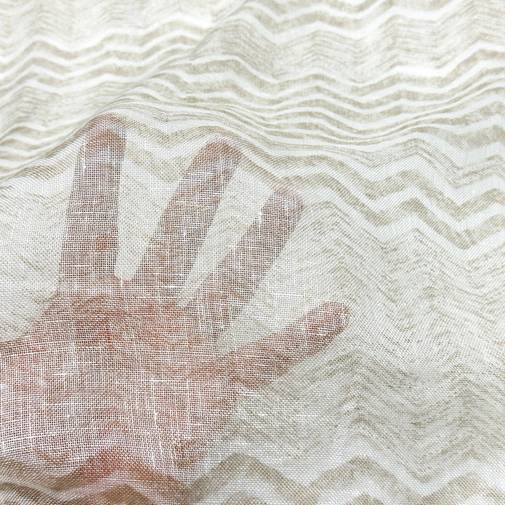 Ethnic Embroidery Geometric Trellis Voile Batiste Sheer Fabric