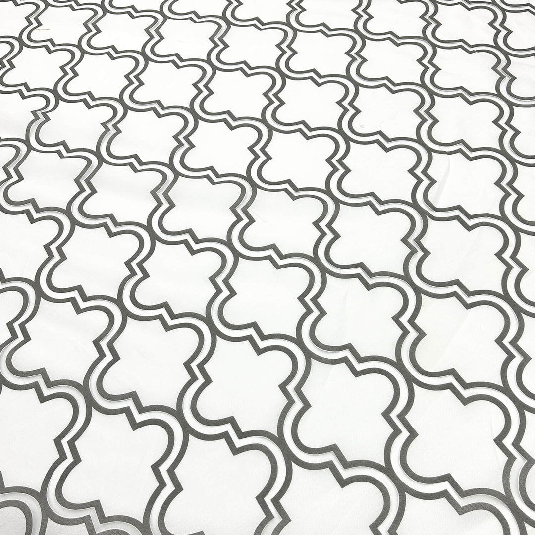 110" Wide Amilia Embroidery Geometric Trellis Voile Batiste Sheer Fabric