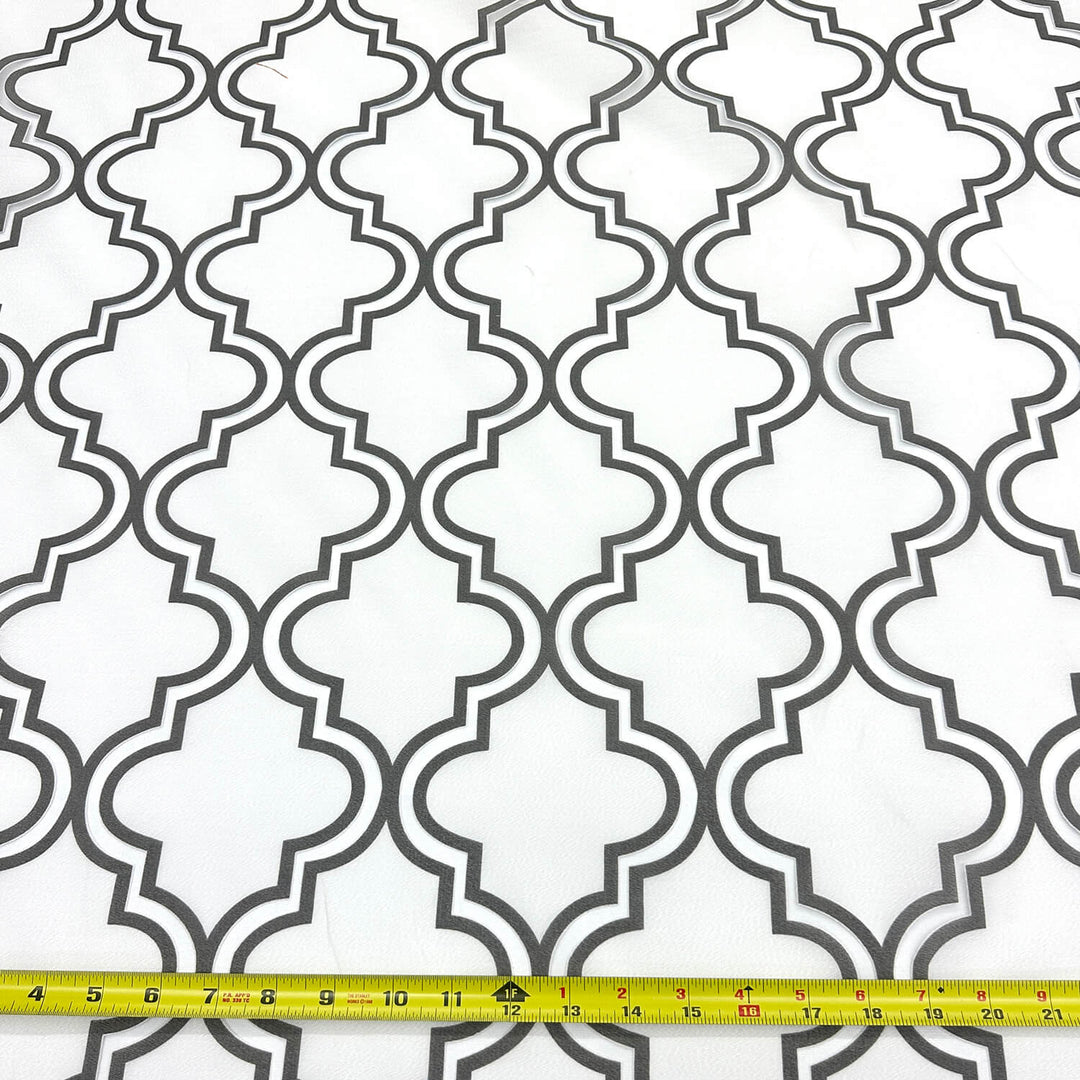 110" Wide Amilia Embroidery Geometric Trellis Voile Batiste Sheer Fabric