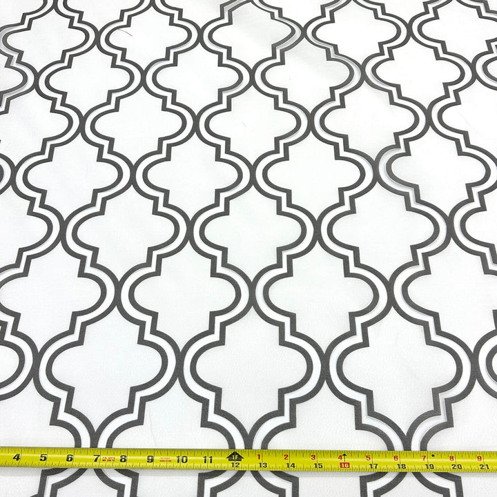 110" Wide Amilia Embroidery Geometric Trellis Voile Batiste Sheer Fabric