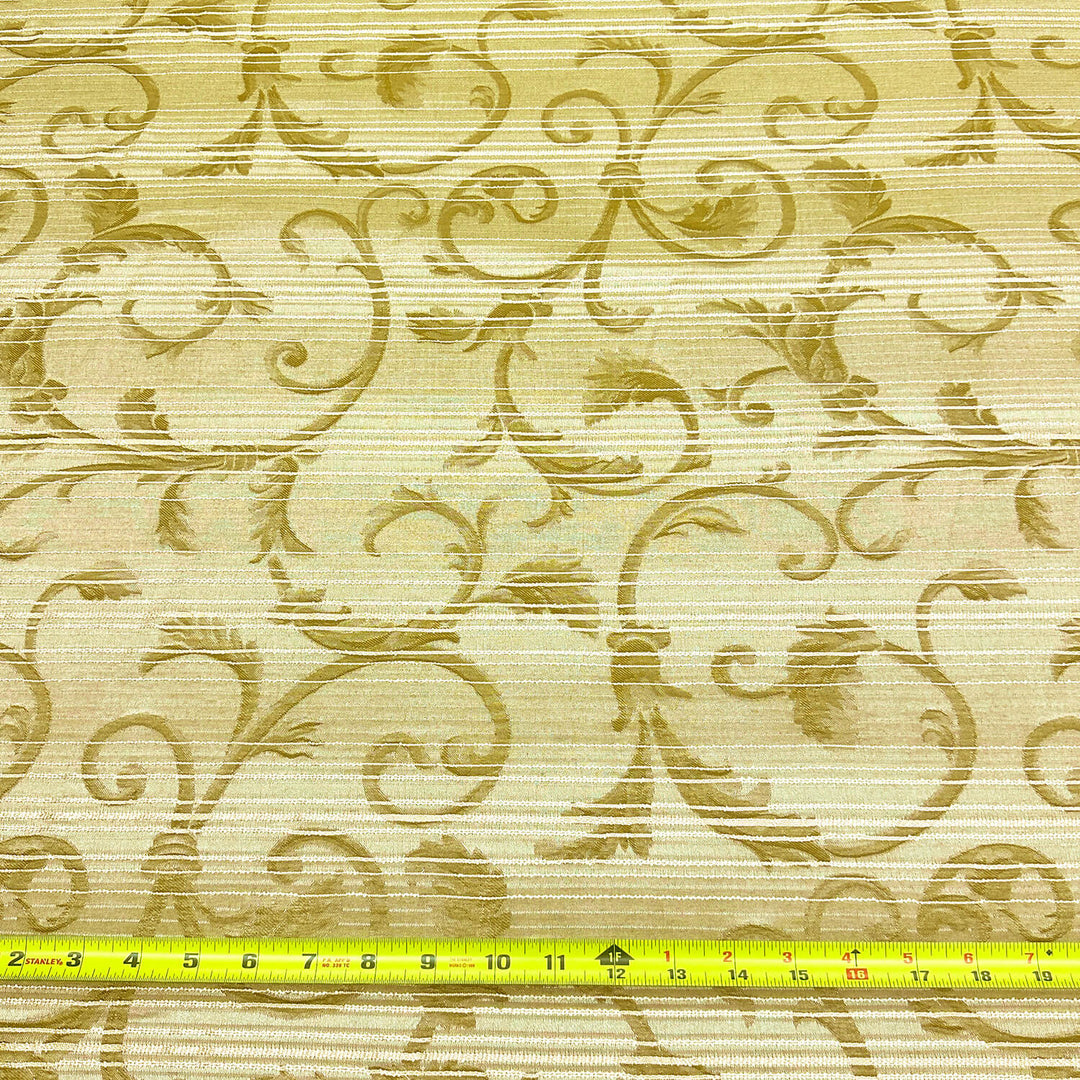 5 YARDS / Khaki Olive Green Floral Flower Embroidery Faux Silk Fabric