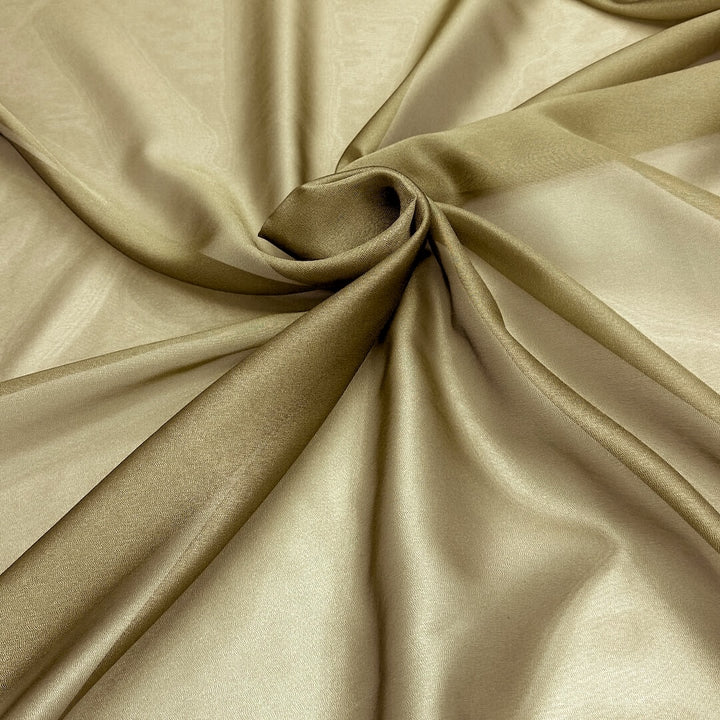 Brown Solid Batiste Sheer Voile Fabric