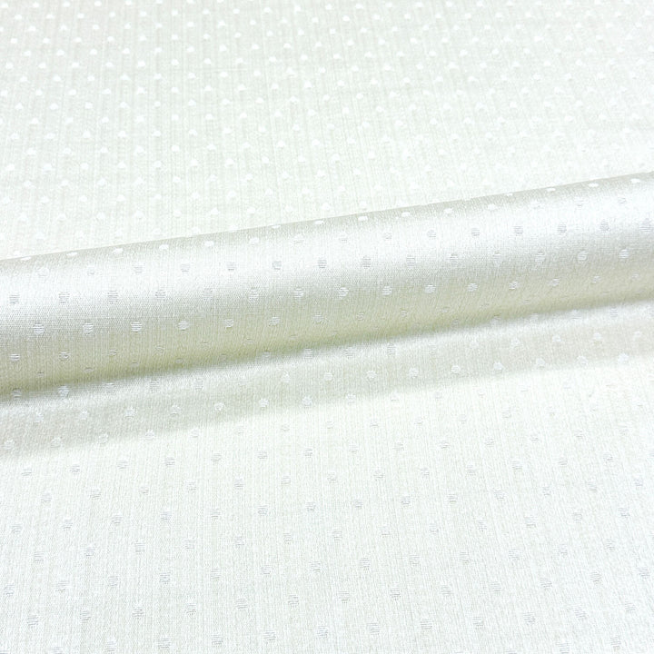 108" Wide SACA Beige Ivory Geometric Dots Woven Jacquard Brocade Fabric