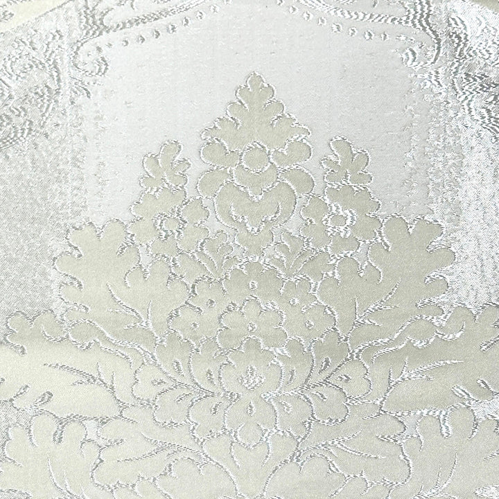 110" LORENS Ivory Light Gold Damask Soft Sheen Jacquard Fabric