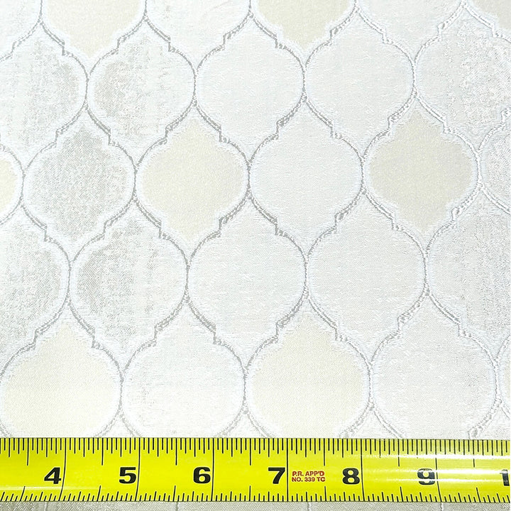 110" JARDIN Ivory Light Gold Geometric Jacquard Brocade Fabric