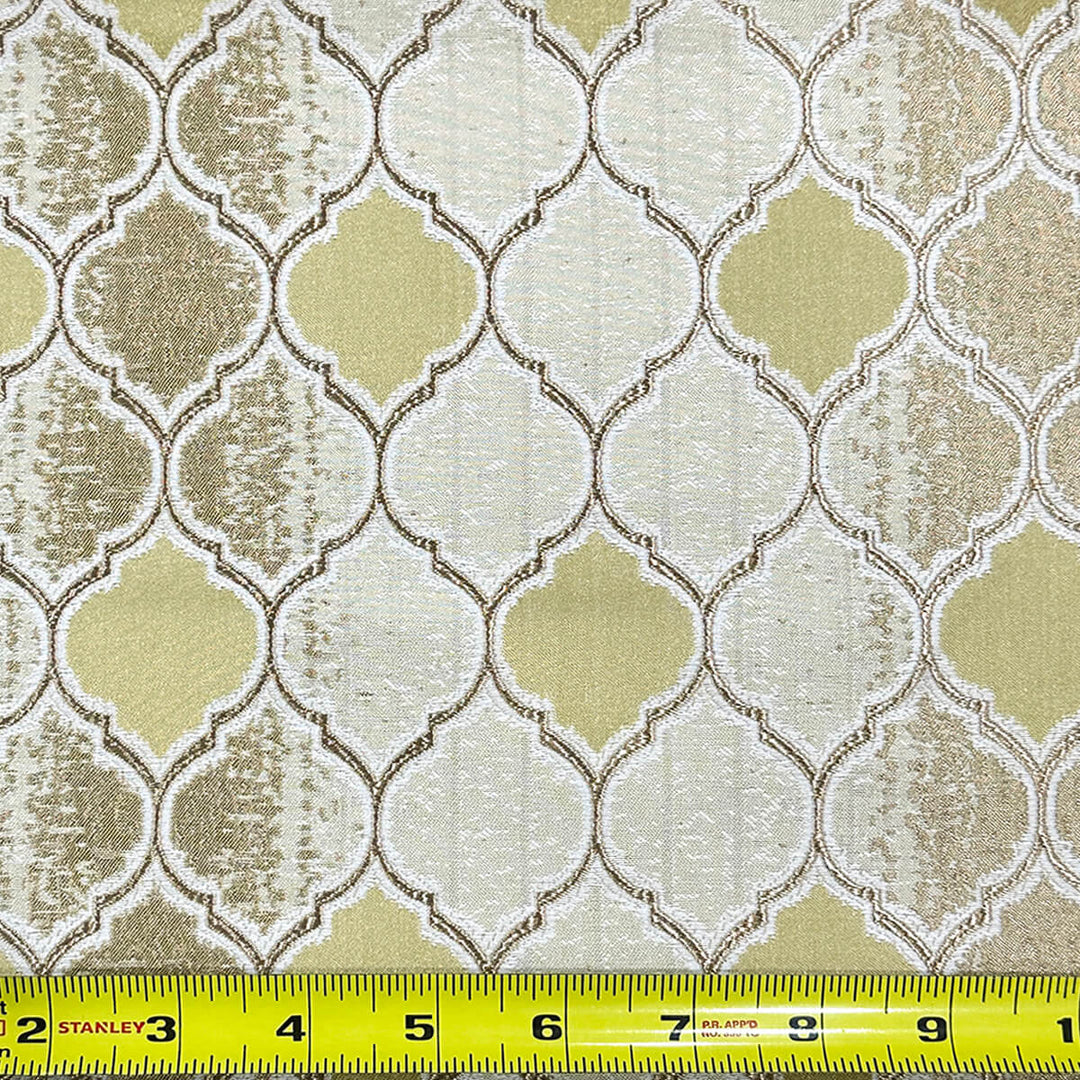 110" JARDIN Golden Brown Geometric Jacquard Brocade Fabric