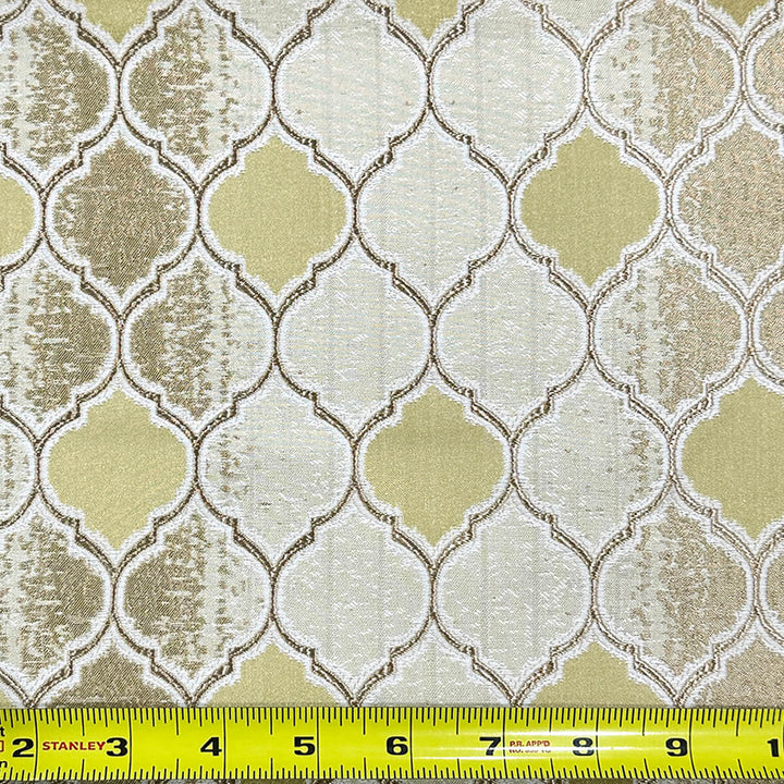 110" JARDIN Golden Brown Geometric Jacquard Brocade Fabric