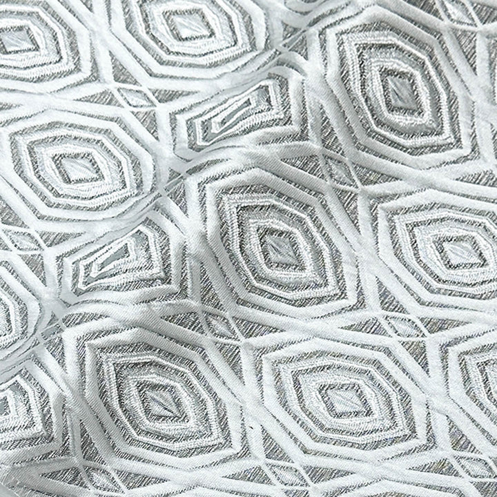 110" Aphrodite Soft Gray Raised Jacquard Fabric