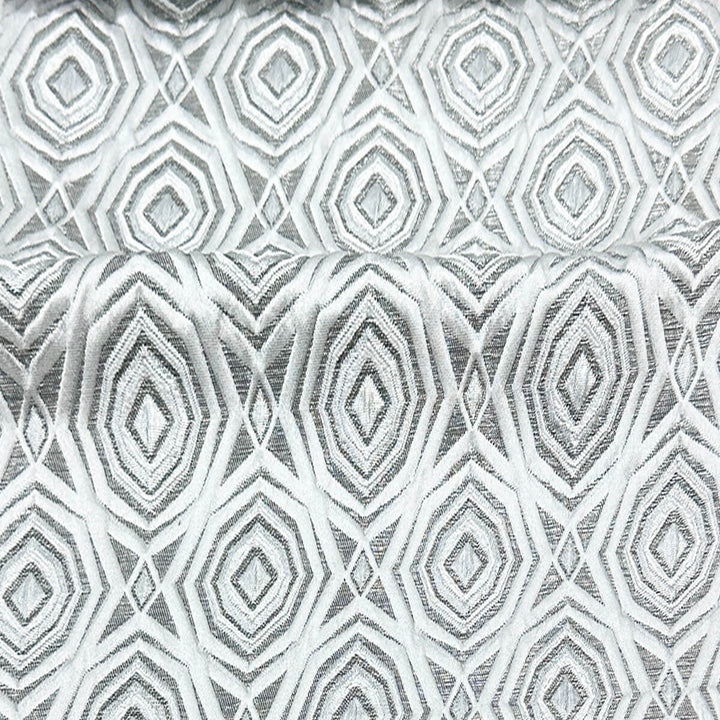 110" Aphrodite Soft Gray Raised Jacquard Fabric