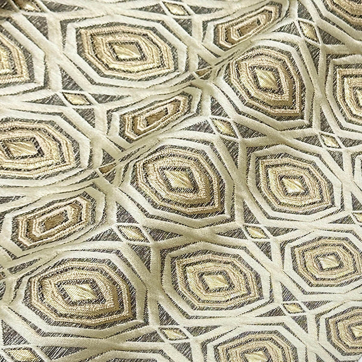 110" Aphrodite Soft Gold Brown Raised Jacquard Fabric