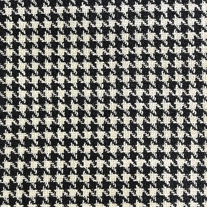 Ésvane Black Small Houndstooth Chenille Fabric