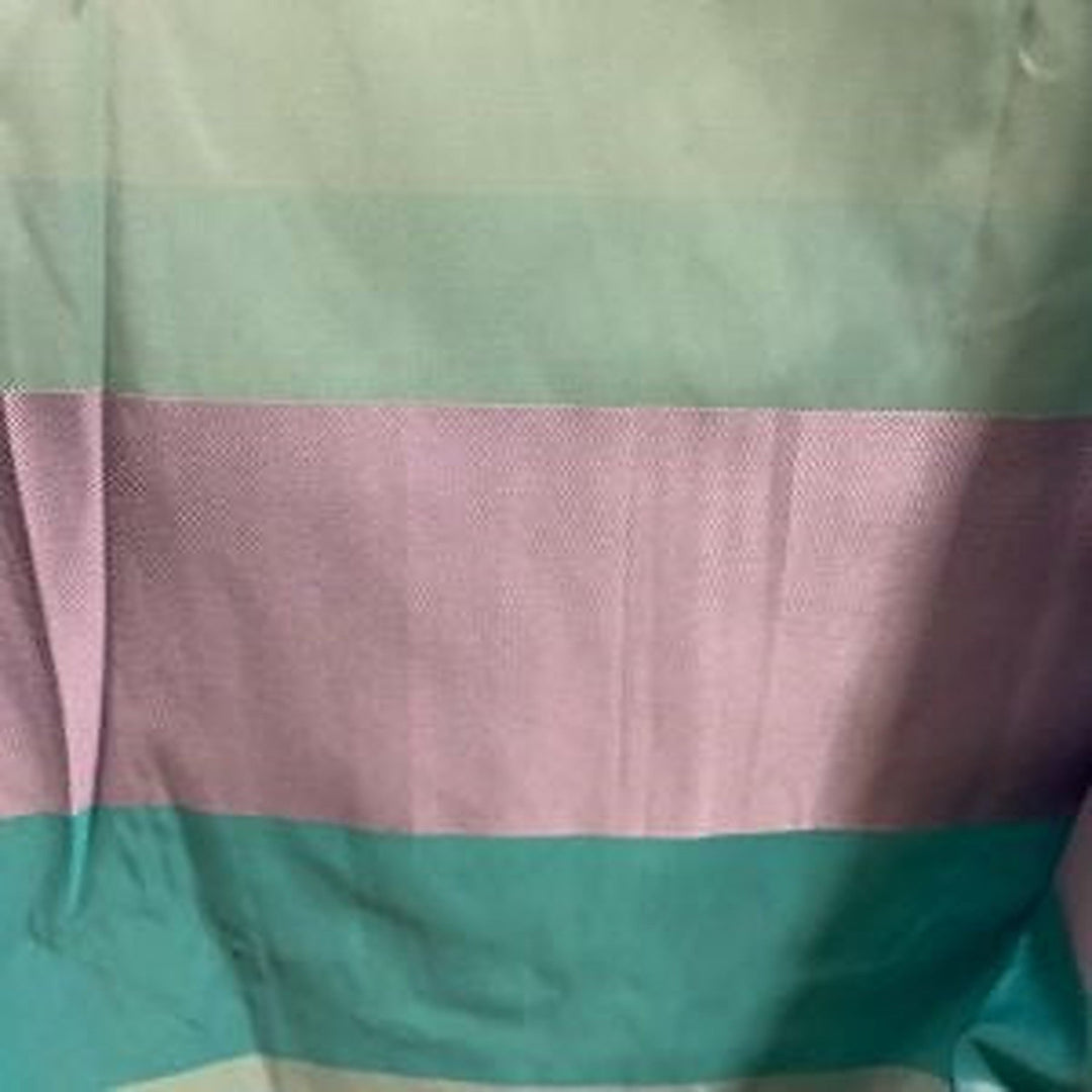 Teravelle Multi-Colored Stripe Silk Fabric in Aqua