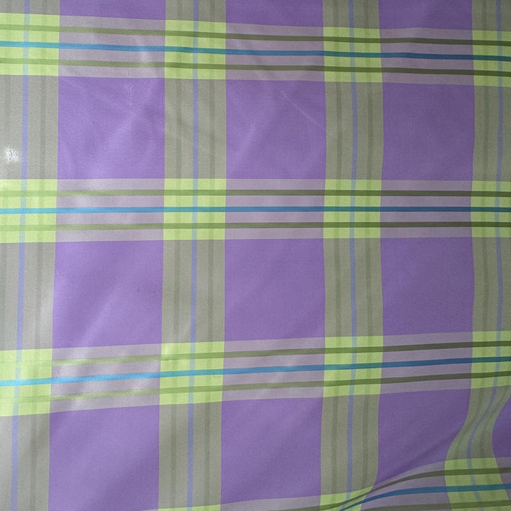 Uriavelle Small Square Multi-Colored Stripe Silk Fabric in Mauve