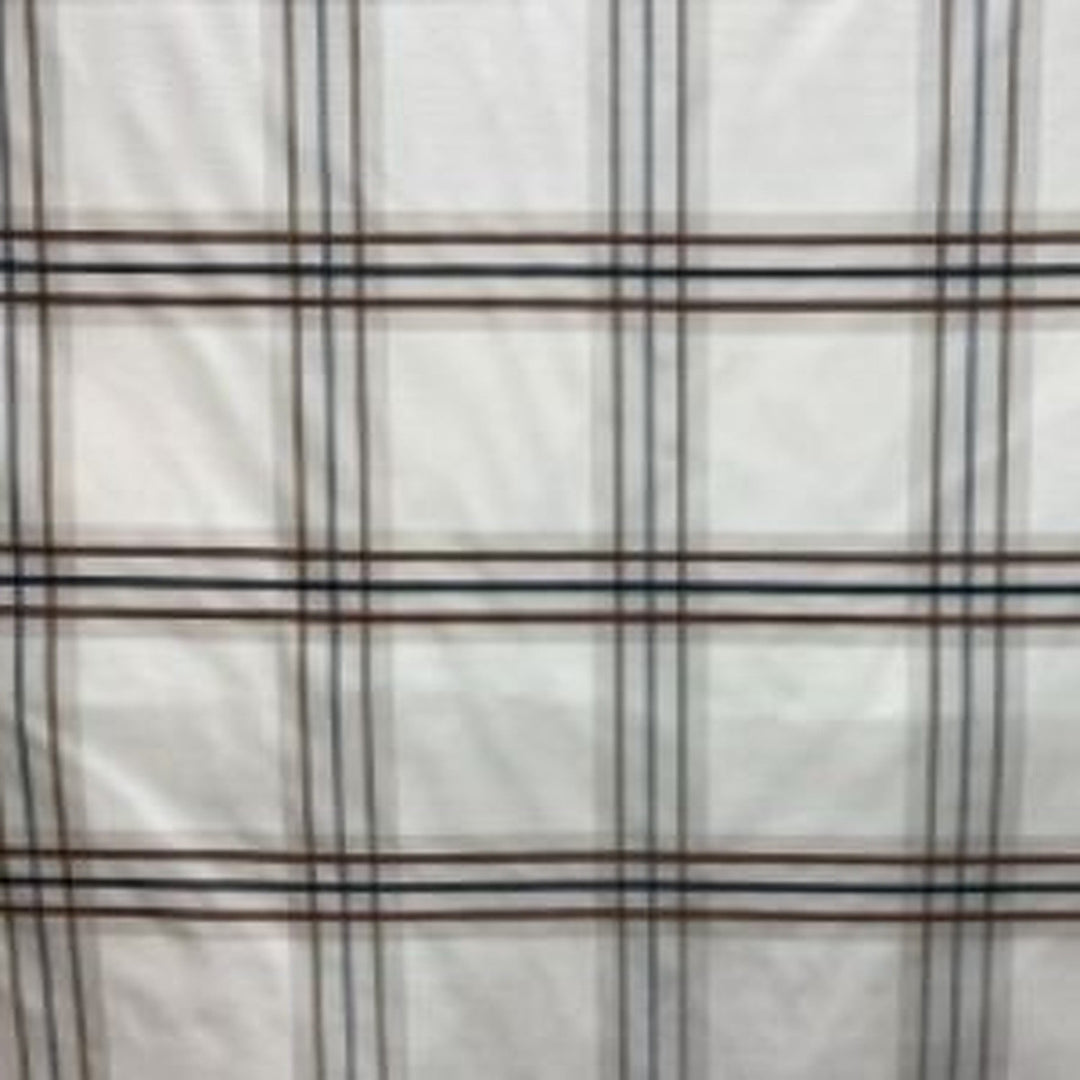 Uriavelle Small Square Multi-Colored Stripe Silk Fabric in Natural