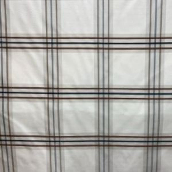 Uriavelle Small Square Multi-Colored Stripe Silk Fabric in Natural
