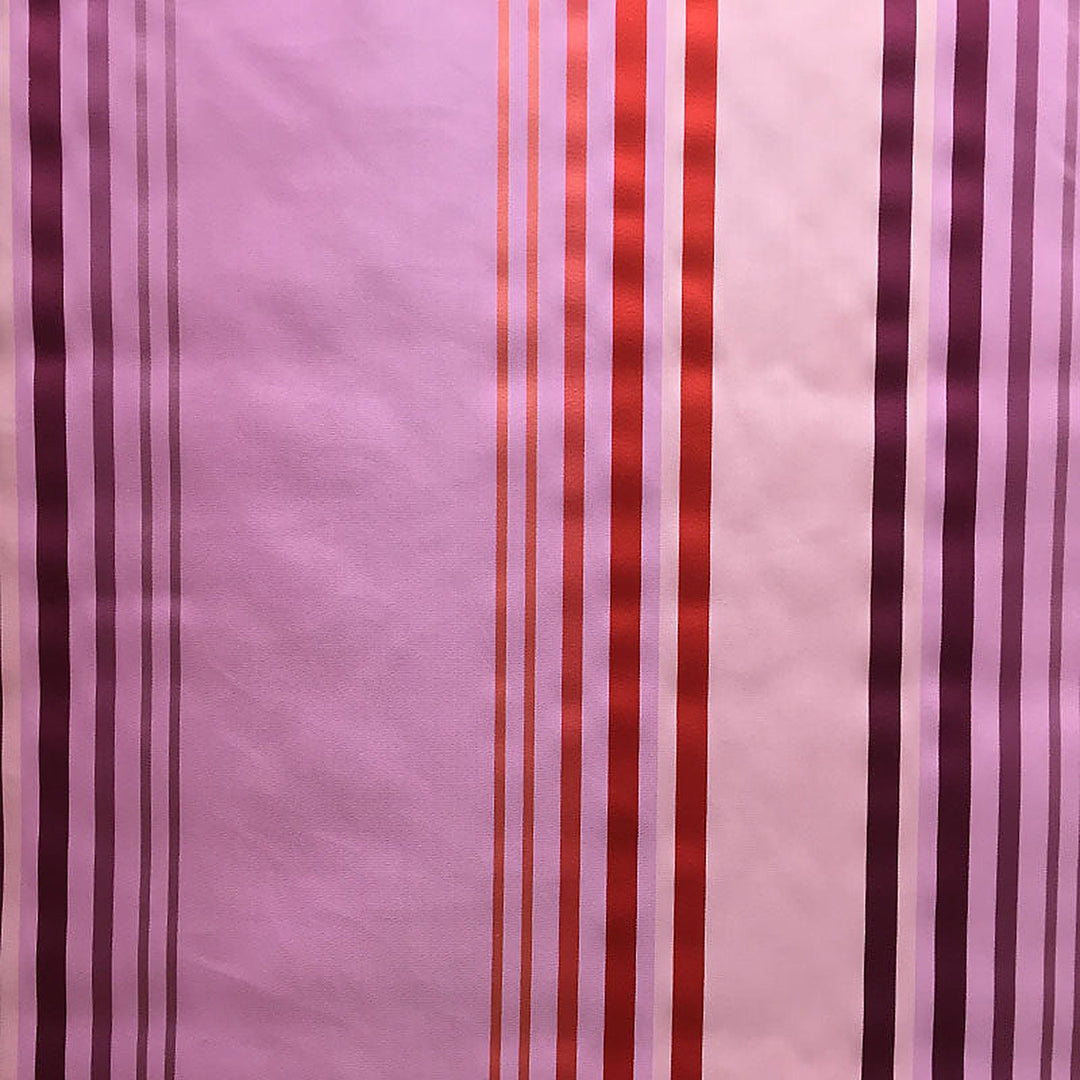 Amarelle Shiny Multi-Colored Stripe Silk Fabric in Crocus