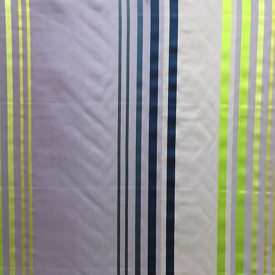 Amarelle Shiny Multi-Colored Stripe Silk Fabric in Lavender