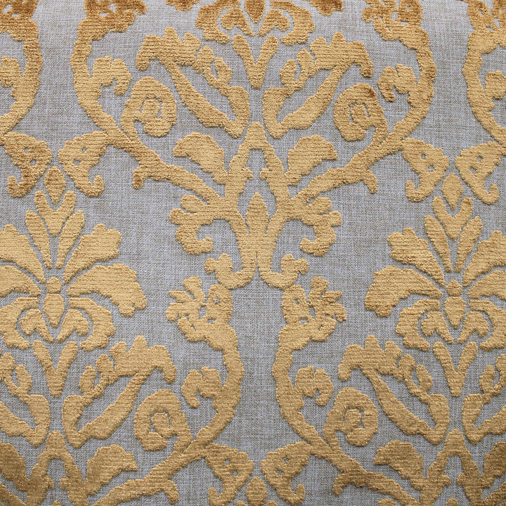 Solene Damask Chenille on Linen Look Fabric by the Yard | 5 Colors
