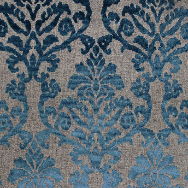 Solene Damask Chenille on Linen Look Fabric by the Yard | 5 Colors