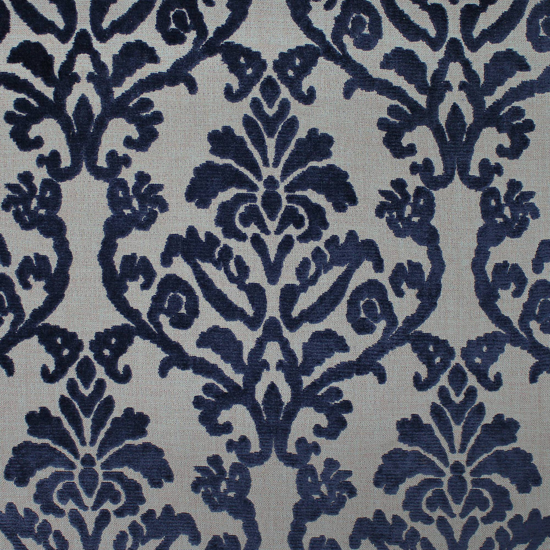 Solene Damask Chenille on Linen Look Fabric by the Yard | 5 Colors