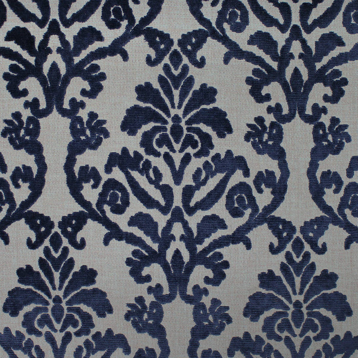 Solene Damask Chenille on Linen Look Fabric by the Yard | 5 Colors