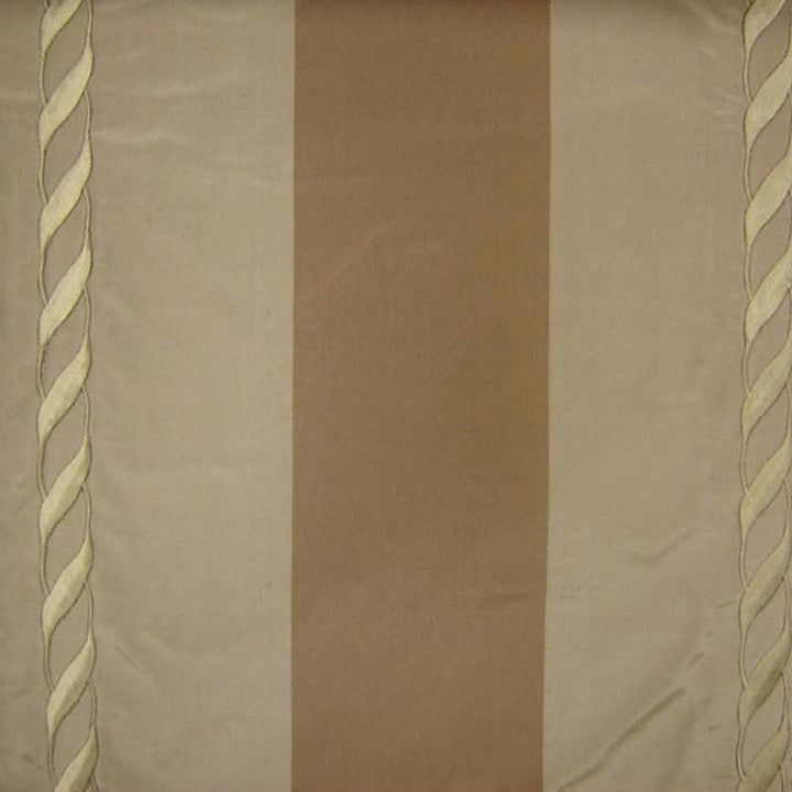 Calmora Twist Rope Embroidered Stripe Silk Fabric in Mulberry