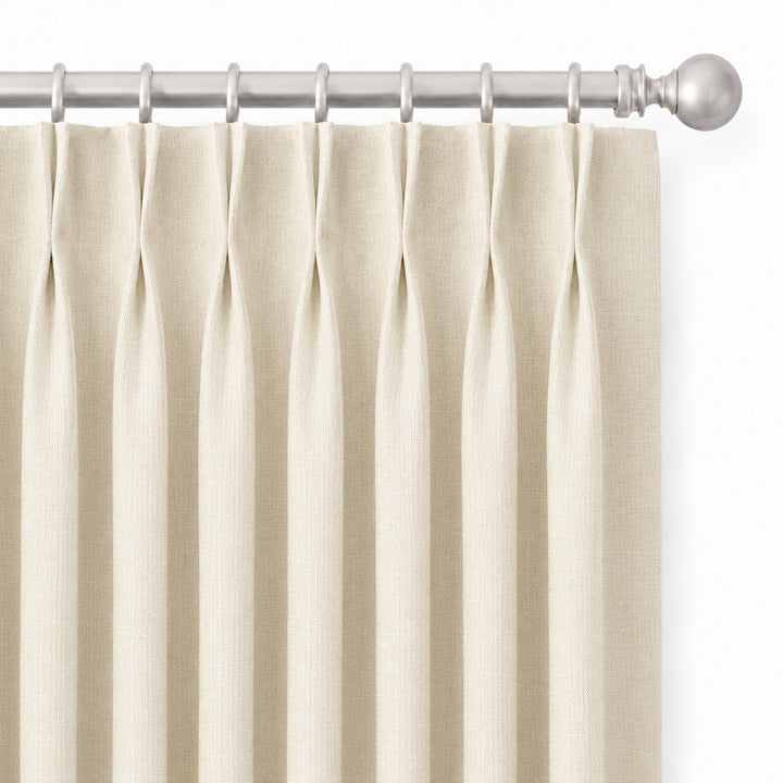 Lennon Fabric in color Ivory made as a drapery is a Solid Linen Blend Fabric that is good for Drapery & Curtain Fabric and Upholstery Fabric